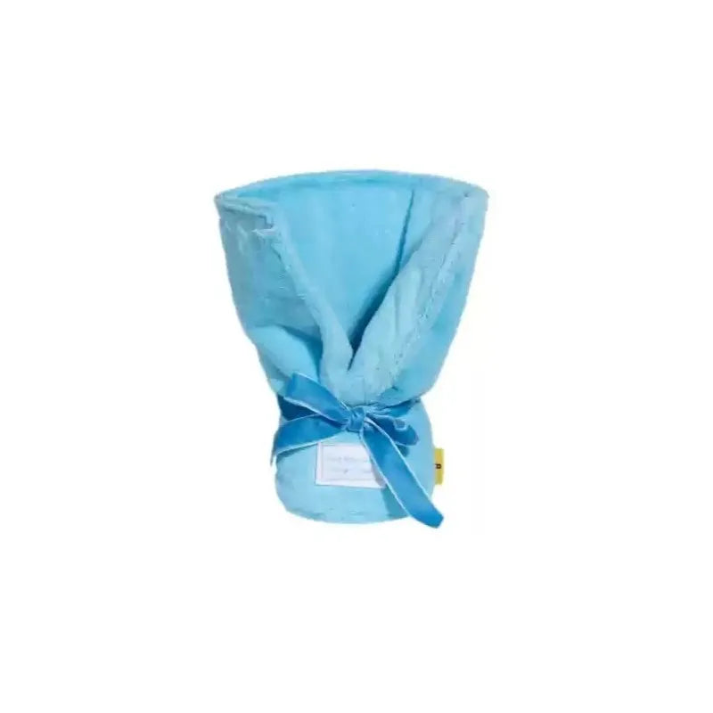 Blue velvet flower plush dog toy