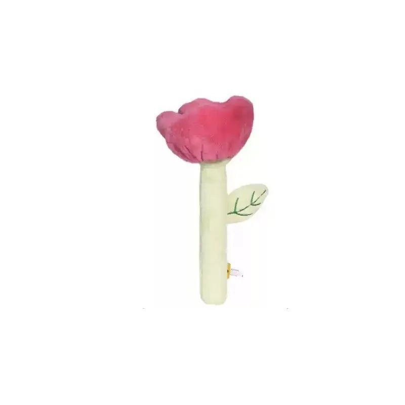 Red rose plush flower toy for pets