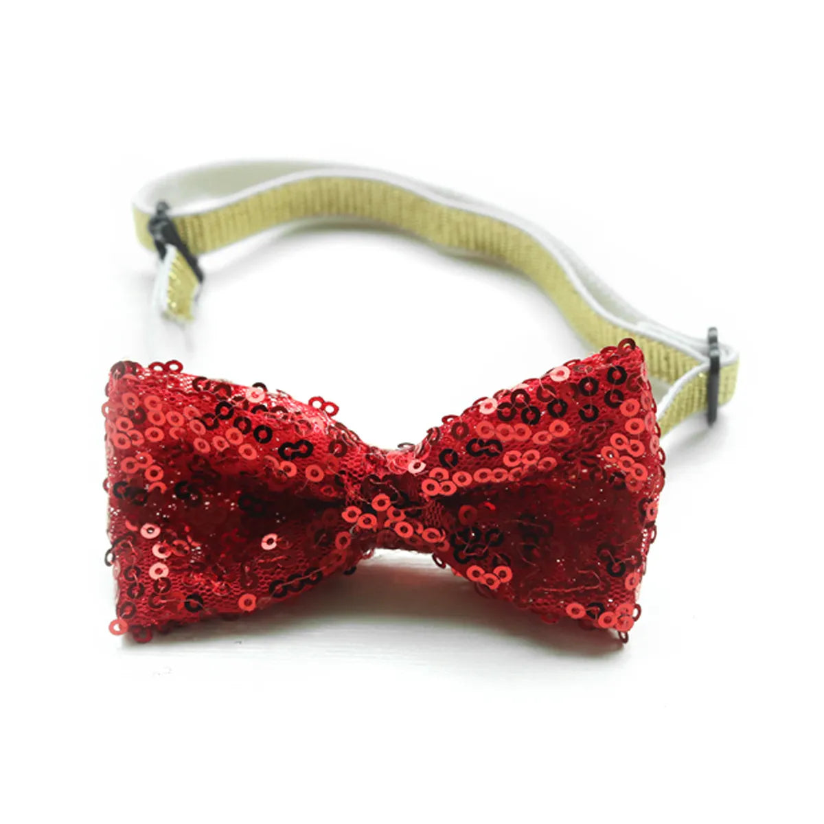 Red sequin bow tie for pet birthday party