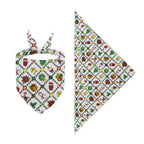 White Christmas pet bandana with seasonal graphics
