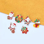 Assorted Christmas pet collar charms with festive designs