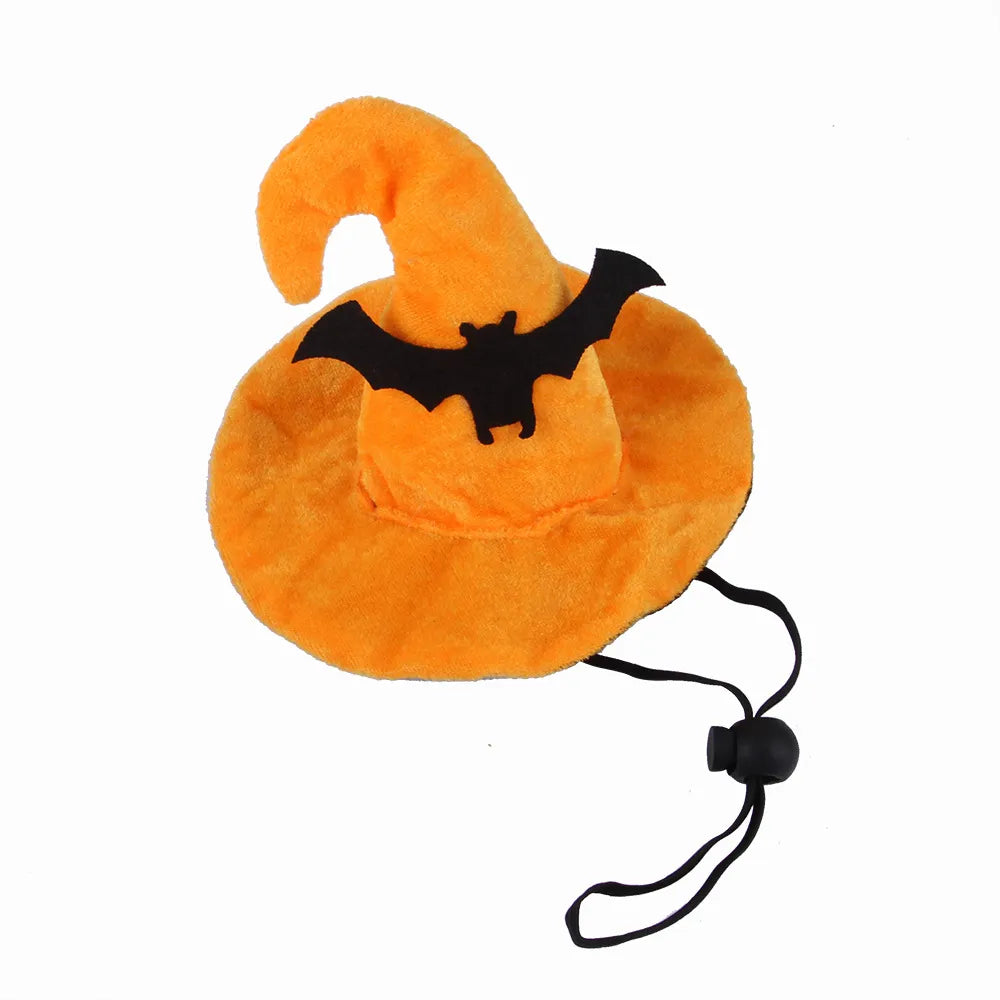 Orange Halloween bat hat for pets