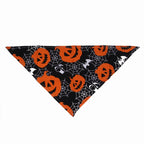 Black bib with pumpkin pattern for pets