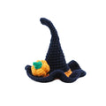 Navy blue Halloween witch hat for pets on white background
