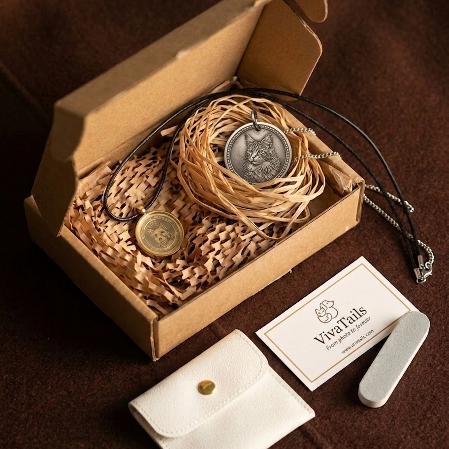 Vivatails gifted package for every custom pet pendant gift