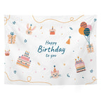 Animal party happy birthday backdrop tapestry