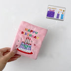 Pink birthday book snuffle plush toy for dogs