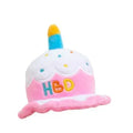 Plush birthday cake hat for pets