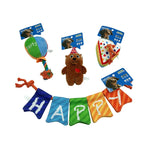 4-piece birthday party toy set for pets with squeaky sound