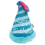 Blue birthday hat plush toy for pets