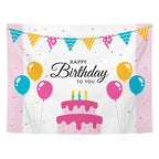 Birthday cake table backdrop tapestry