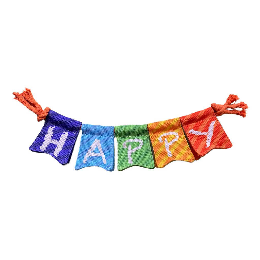 Colorful happy birthday party banner for pets