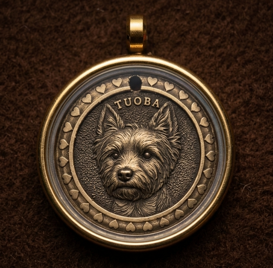custom bronze pendant with glass cover