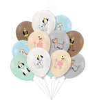 Dog birthday balloons set with cute paw print designs