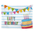 Pastel cupcake birthday backdrop tapestry
