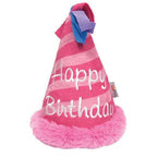 Pink birthday hat plush toy for pets