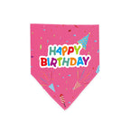 Pink “Happy Birthday” triangle bunting banner