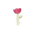 Red rose plush flower toy for pets