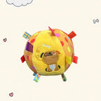 Dog design plush squeaky ribbon ball for pets
