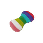 Colorful rainbow squeaky bone toy for dogs
