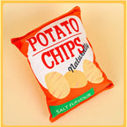 Orange potato chip plush squeaky toy