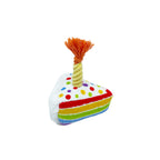 Colorful squeaky birthday cake toy for dogs